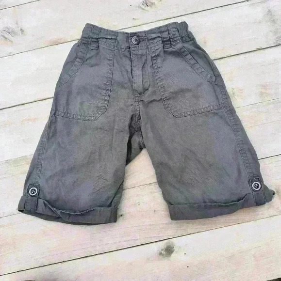 Genuine Kids Oshkosh Boys Toddler Cargo Shorts Gray Casual Bottoms Size 5T - Picture 1 of 6